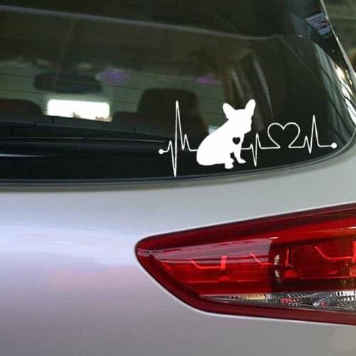 1PCS French Bulldog Waterproof Vinyl Decoration Car Bumper Window Car Sticker Black/White #279803