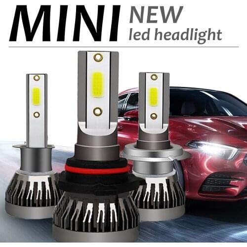 2Pcs Car Headlight H7 H1 LED Bulbs H4 9003 H8 H11 Car Headlamps Kit 9005 9006 120W Mini Lamp 12000LM 6000K Fog Light LED Lamp