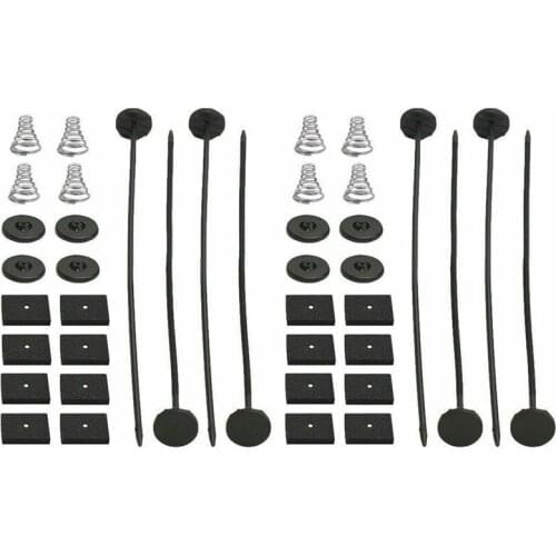 2 PCS/Set Auto Car Universal Electric Radiator Fan Ventilador Mounting Kit 8x 9" ties 16x Rubber Pads 8x Connectors 8x Spring