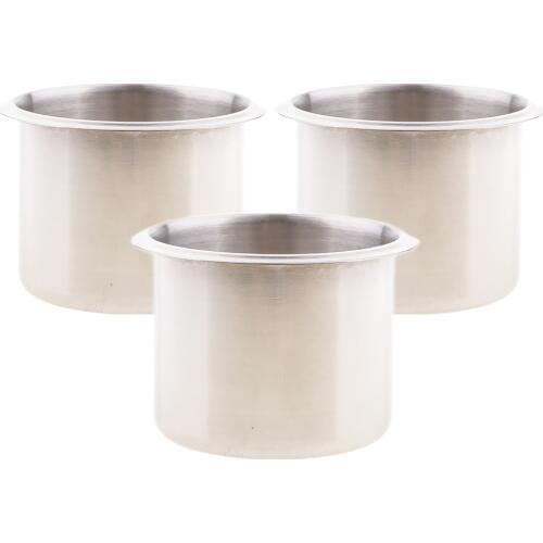 3 Pcs 2.7'' Stainless Steel Cup Drink Holder for Marine Boat RV Camper Trailer Motorhome Durable