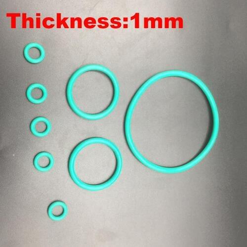30pcs 20x1 20*1 22x1 22*1 25x1 25*1 (OD*Thickness) Green Fluoro FKM Fluorine Rubber O Ring Washer O-Ring Oil Seal Gasket