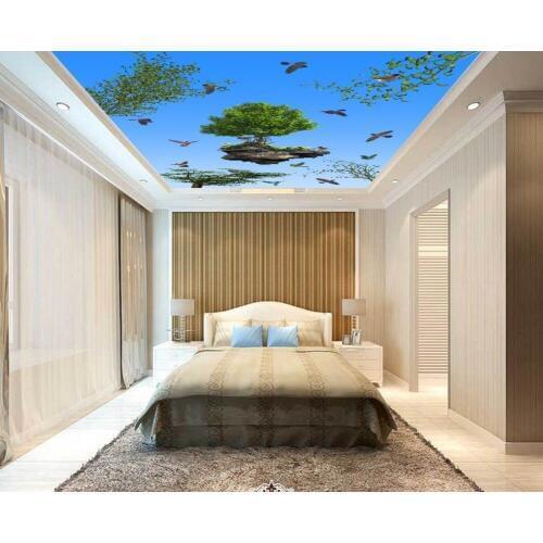 3d stereoscopic wallpaper ceilings 3d murals wallpaper for living room Bird Sky 3D Ceiling