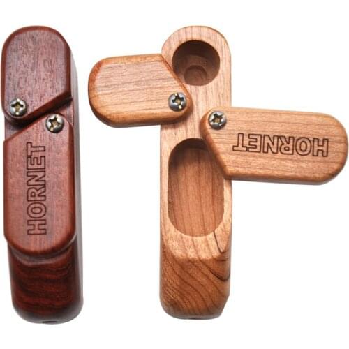 HORNET 8mm easy to carry storage wooden tobacco herbal pipe natural empty Pure natural Wood Smoke Supplies Tobacco accessories