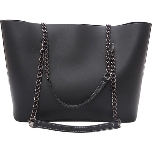 Designer PU Leather Shoulder Bags For Women Chain Large Capacity Handbags Travel Luxury Female Large Crossbody Bag Tot