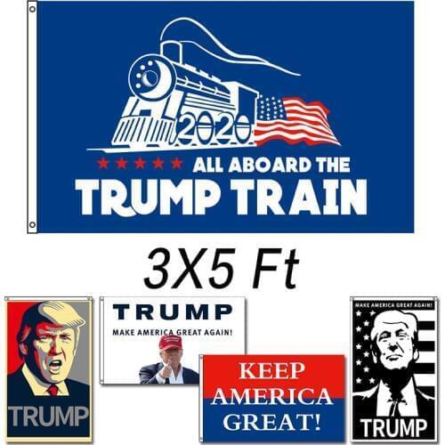 Home decor flag Trump 2020 for President Re-Election Keep Make America Great Again USA Flags 3x5 FT Support Banner