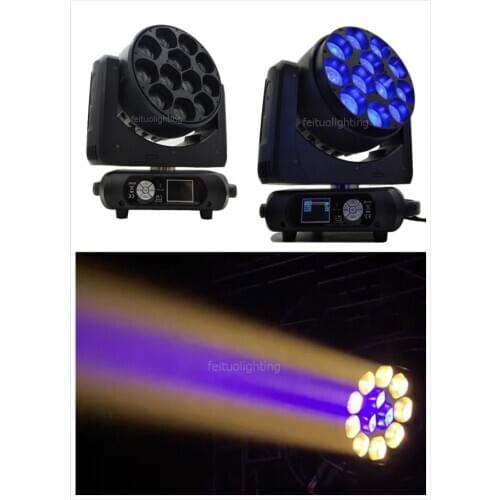 H- 6/lot dot control beam wash zoom 12x40w rgbw 4 in 1 big bee eye led moving head light for Wedding Theater TV Show