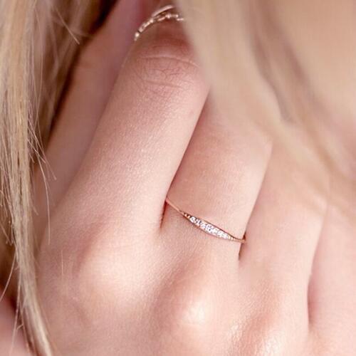 Exquisite Concise Design Crystal Zircon Ring Elegant 3-Colour Optional Party Finger Jewelry girl Gift Romantic Valentines Gift