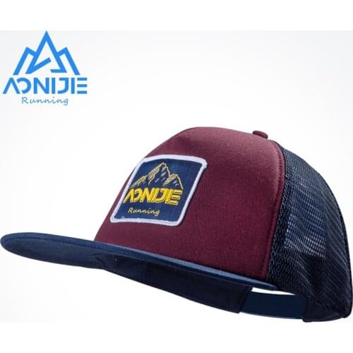 AONIJIE E4605 Sports Adjustable Breathable Flat Eaves Sun Visor Snapback Cap Trucker Hat Mesh Back For Running Hiking Baseball