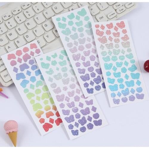 Colorful Gradient Butterfly Colorful Laser Stickers DIY Scrapbook Idol Card Album Stationery Decorative kawaii Stickers