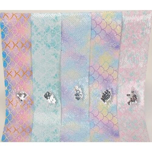 NEW 5 yards 3" 75mm fish scales sequin ribbon printed grosgrain ribbons free shipping