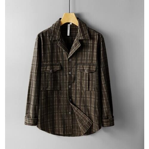 New brand plaid jacket men linen jackets for men long-sleeved casual jackets male tops fashion comfortable jacket mens chaqueta