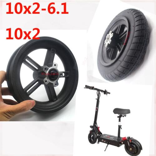 10 Inch 10x2 Inflatable Wheel Tire 10x2-6.1 Thickening Inner Outer Tyre with Alloy Rim for Xiaomi Mijia M365 Electric Scooter