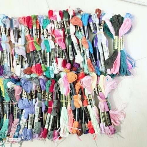 Stock selling Mixed 10 dmc cxc Colors Threads Line Polyester Cross Stitch Embroidery Thread Floss Sewing hread Line For DIY