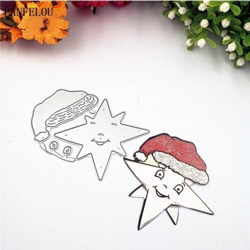 PANFELOU 7.5x6.3cm Easter Hat the star Scrapbooking DIY Embossing paper dies cutting dies carbon steel cutter Metal die