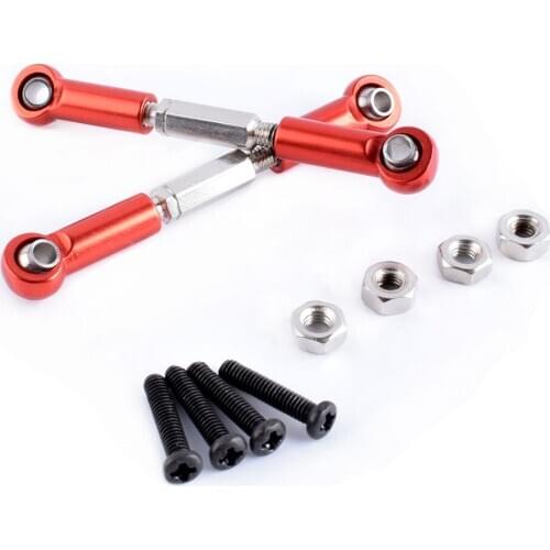 2PCS Front Suspension Lever Shock Absorbers Pull Rod Upgrade Parts for WLtoys 12428/12423 FY03 1/12 Deserc Off-Road RC Car Model