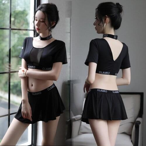 Sexy Schoolgirl Uniform Role Play Eroticas Student Cosplay Costume Cheerleading Porno Ecoliere Naughty Lingerie Set Sex Play