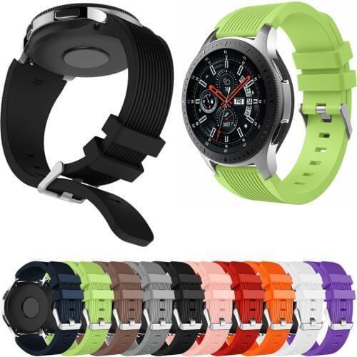 Silicone Wrist Band Strap for Samsung Galaxy Watch 46mm SM-R800 Smart Watch Band Rubber Bracelet for Samsung Gear S3 Strap