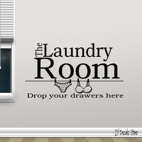 Laundry Room Wall Decal Quote Vinyl Sticker Poster Removable Mural Decor L481
