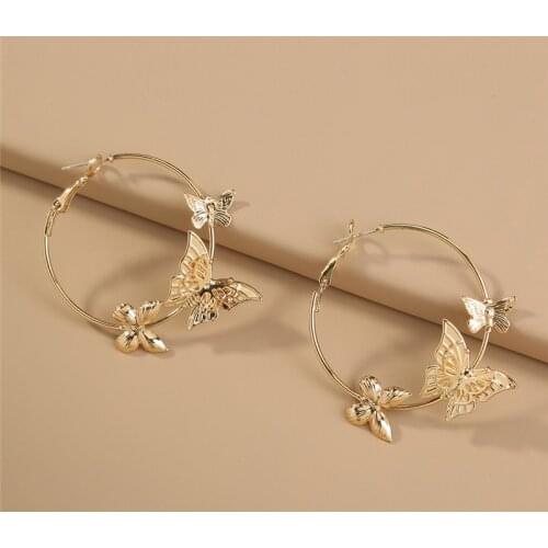 Super Fairy Temperament Wild Butterfly Earrings Personality Charm Gift Women Fashion Valentines Day Creative Jewelry Wholesale