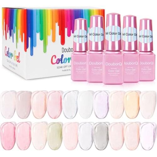 UV Gel Nail Polish Set Color UV LED Nail Gel Varnish Semi Permanent Nail Lacquer Soak Off Gel