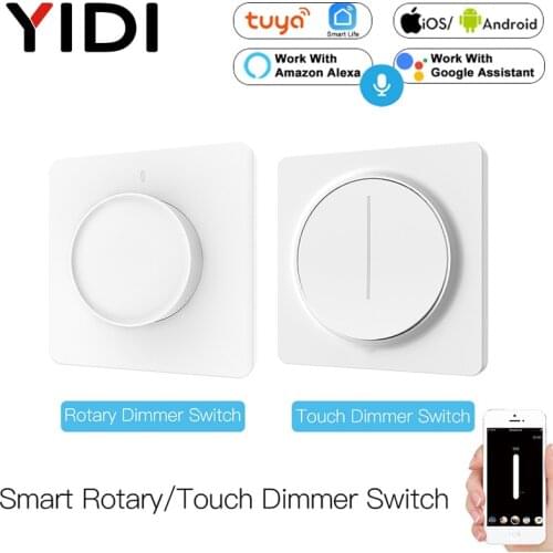 WiFi ZigBee Smart Rotary/Touch Dimmer Switch Smart LifeTuya APP Wireless Remote Voice Control Work with Alexa Google Assistant