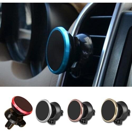 Universal 360 Degree Rotation Auto Car Phone Holder Mini Air Vent Outlet Mount Magnetic Phone Stand Rack Navigation Holder