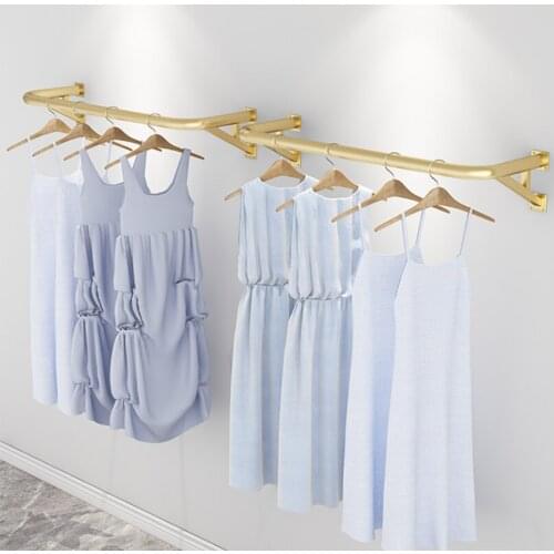 Clothing store display rack upper wall hanging clothes hanger display rack clothes shelf