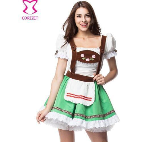 Adult German Beer Maid Outfits Bavarian Oktoberfest Party Sexy Beer Girl Halloween Costumes For Women Plus Size Fancy Dress XXL