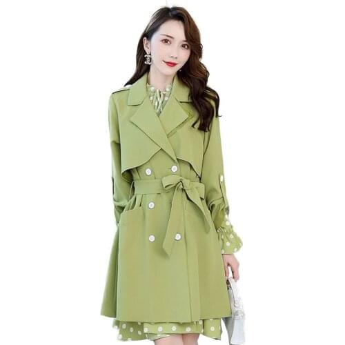Single/Suit Plus Size Windbreaker Women Fashion Dress Suit 2021 Spring New Vestidos Two-Piece Suit Plus Size 4XL Female Jacket22