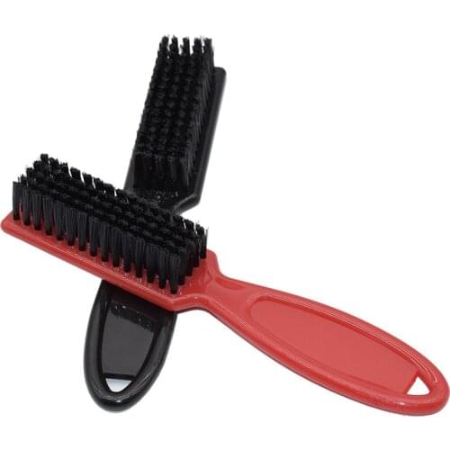 1 2 pcFade Brush Comb Scissors Cleaning Brush Barber Shop Skin Fade Vintage Oil Head Shape Carving Cleaning Brush