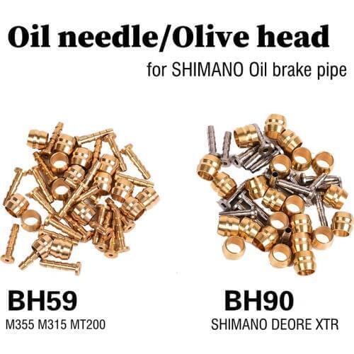 100sets for SHIMANO DEORE BH90 BH59 Brake Olivary head Mountain Bike XT SLX M355 M315 MT200 M6000 M7000 M8000 Oil needle