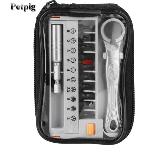12 in 1 Mini Portable Ratchet Screwdriver Set for Household Hand Tool Set Bicycle Repair