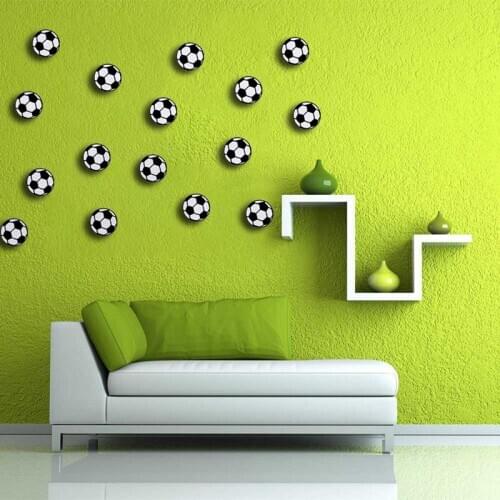 20PCS/Set Sports Boys Bedroom Art Vinyl Wall Sticker Personalized Football Soccer Ball Wall Sticker For Kids Rooms Nursery Decor