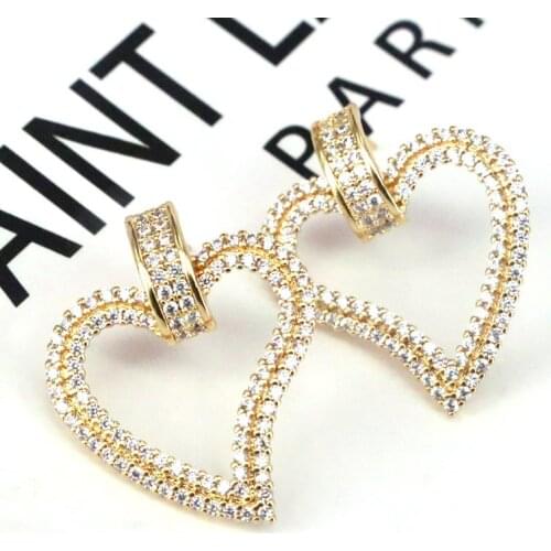 4Pairs Trendy Crystal Zircon Stud Earrings For Women Gold-color Vintage Earring 2021 Fashion Jewelry Gift