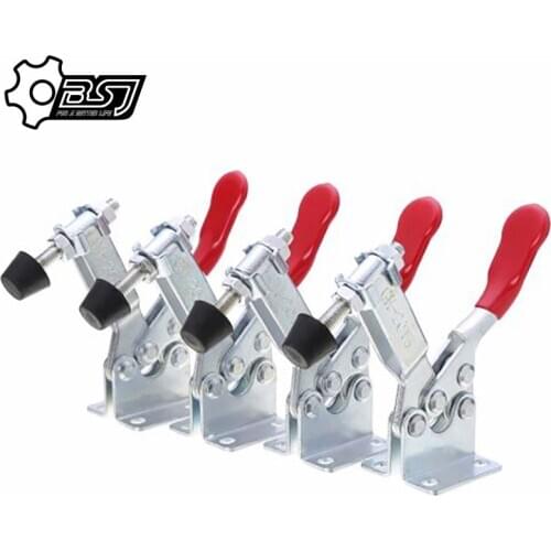 4 pcs Holding Capacity 220lbs(100Kg) Quick Release Vertical Type GH-201b Horizontal Toggle Clamp Hand Tool Set