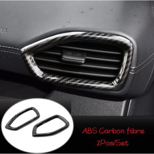 ABS For Hyundai Santa FE 2018 2019 Car front left right Air Condition outlet Vent frame Covers Trim Exterior Auto Accessories