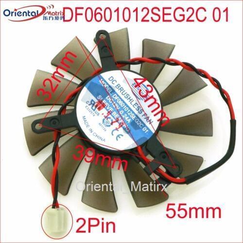 Free Shipping DF0601012SEG2C 01 12V 0.24A 2Pin For ZOTAC 6010 Graphics Card Fan