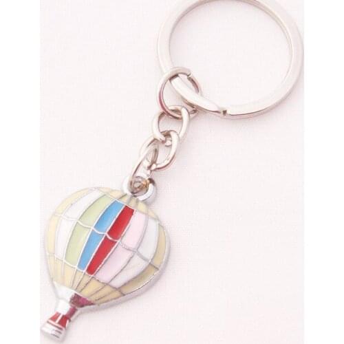 FREE SHIPPING by FEDEX 100pcs/lot 2015 New Wholesale Metal Zinc Alloy Fire Balloon Shaped Keychains Keyrings for Gifts