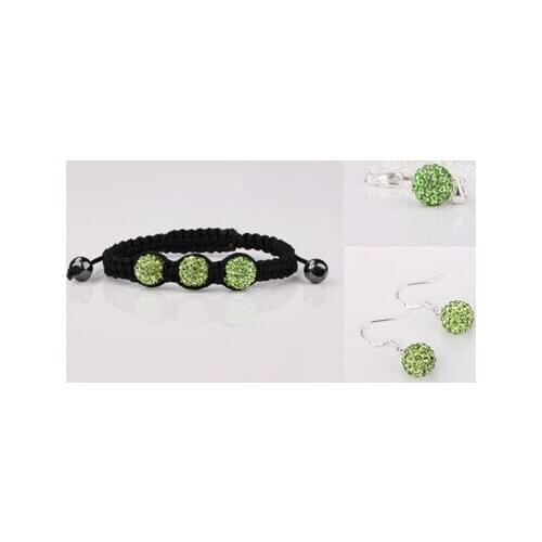 Free shipping h54dds Disco Ball Beads Set Bracelet Earring fasion women Gift jewelry New Style crystal