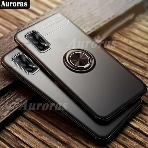 Auroras For Realme GT 5G Case Business Style with Finger Ring Magnetism Holder Cover For Realme GT Master Edition Case