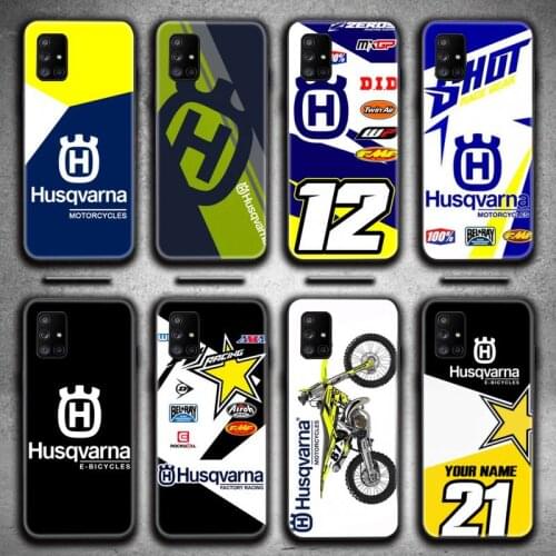 Motorcycle Racing Brand Phone Case For Samsung Galaxy A52 A21S A02S A12 A31 A81 Design-Husqvarnas A10 A30 A32 A50 A80 A71 A51 5G