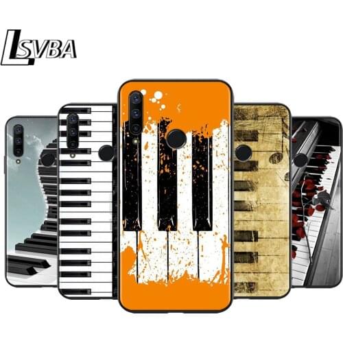 Anti-Fall Soft Black Cover Cool Piano Music For Huawei Honor 10i 10 8S 8C 8X 8A 8 7S 7A 7C Pro Phone Case