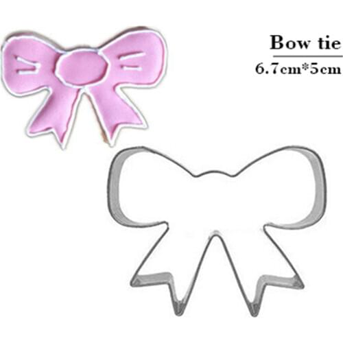 Bow Cookie Tools Cutter Mould Biscuit Press Icing Set Stamp Mold Stainless Steel Bakeware For Kitchen China Baking Fondant