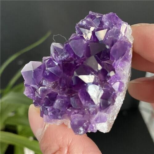 Crazy Amethyst Clusters Natural Quartz Crystal Point Healing Rough Lealing Stone For Children Gifts