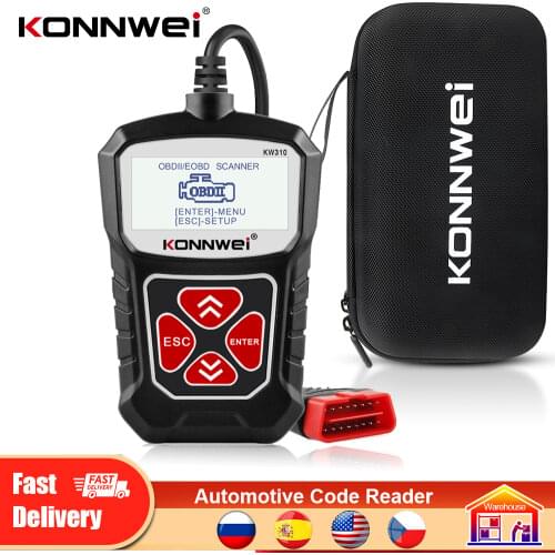 KONNWEI KW310 OBD2 Scanner Professional Automotive Code Reader Full OBD2 Scanner Multi-languages Auto Diagnostic Scan Tool