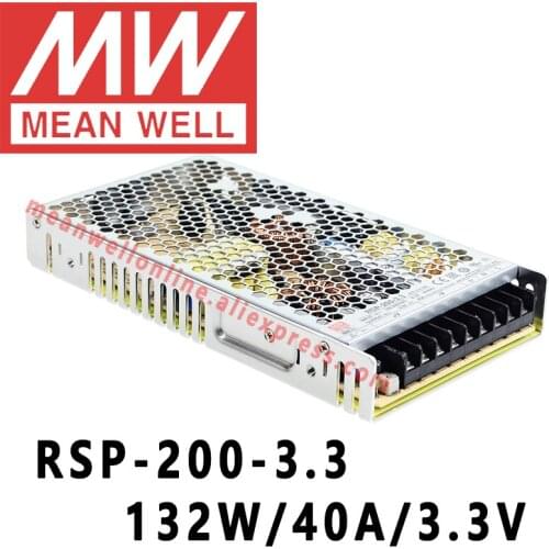 Mean Well RSP-200-3.3 meanwell 3.3VDC/40A/132W Single Output with PFC Function Power Supply online store