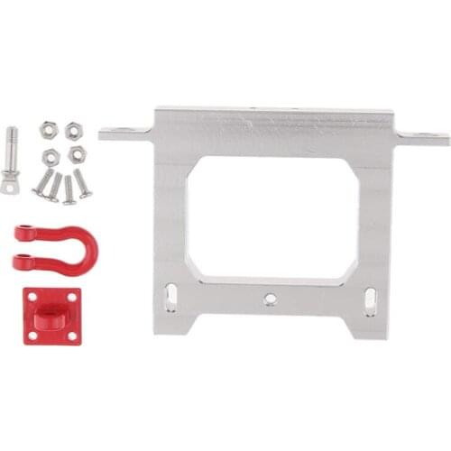 Metal Rear Bumper with Trailer Tow Hook for WPL C14 C24 B16 B36 B14 B24 FY004 RC Truck Car Upgrade Parts Accessories