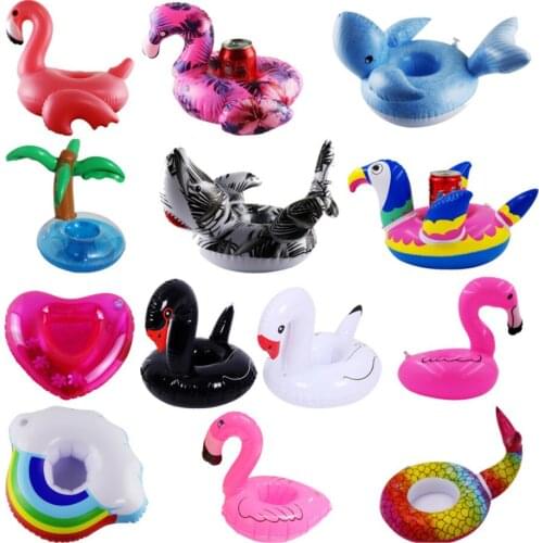 Mini Water Cup Holder Floating Inflatable Cup Holder Swimming Pool Beverage Floating Toy Inflatable Ring Cup Holder