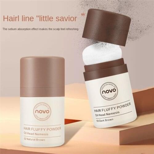 New Hair Line Mattifying Powder High Density Flocking Powder Puff Fine Waterproof Forehead Bald Savior