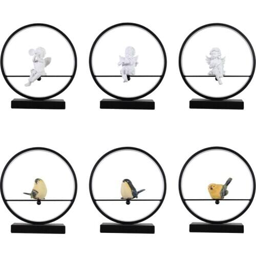 New Nordic modern black and white desk lamp led Villa office desk dormitory simple creative study bedside lamp